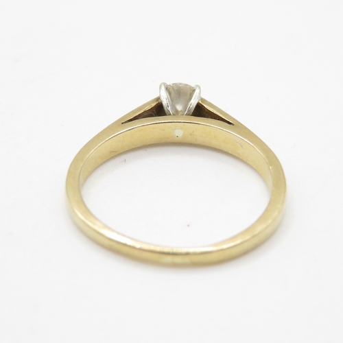 25 - 9ct gold diamond solitaire ring, diamond weight: 0.25ct (approximately) (2.2g) Size L 1/2