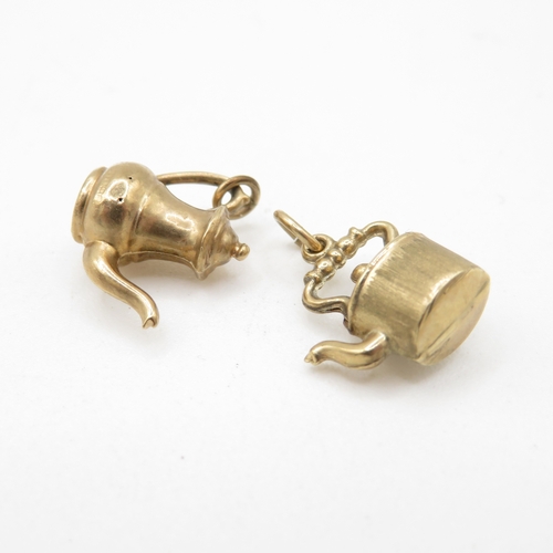 33 - 2x 9ct gold teapot charms (1.5g)