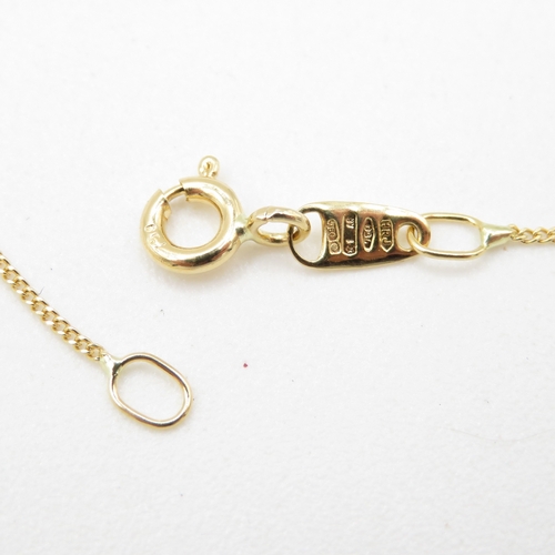 35 - 18ct gold diamond cluster pendant and chain (3.2g)