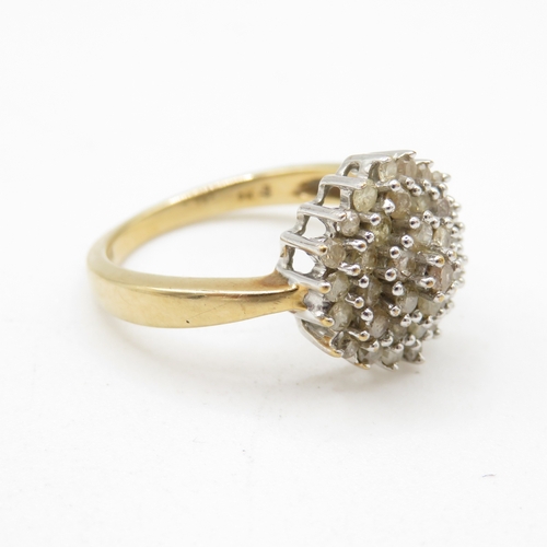 39 - 9ct gold diamond dress ring (4.4g) Size Q