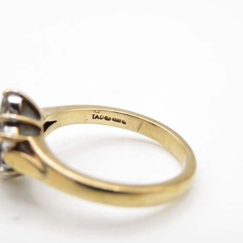 47 - 9ct gold vintage diamond cluster ring, total diamond weight: 0.33ct (approximately) (3.1g) Size L