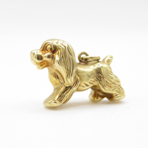 57 - 9ct gold king Charles spaniel charm (2.5g)