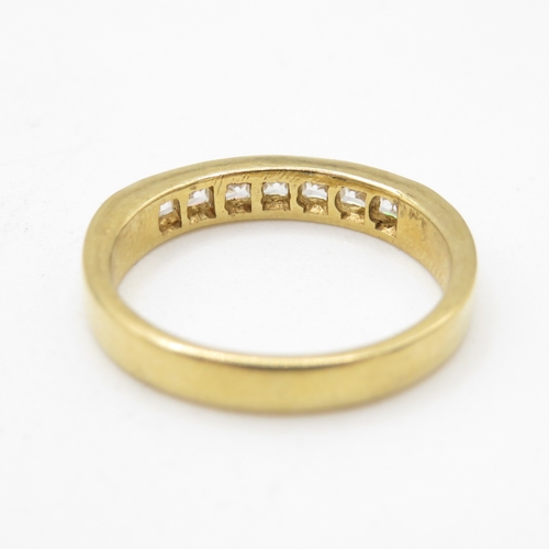9 - 18ct gold diamond half eternity dress ring (4.6g) Size P