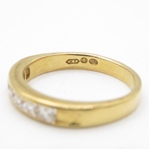 9 - 18ct gold diamond half eternity dress ring (4.6g) Size P