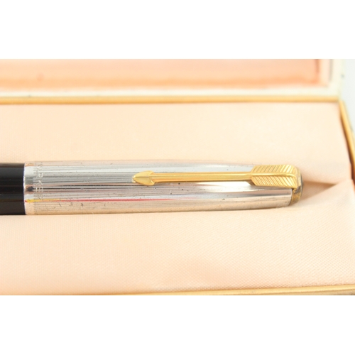 Vintage Parker 51 Chalk Marked Black Fountain Pen w/ 14ct Gold Nib WRITING