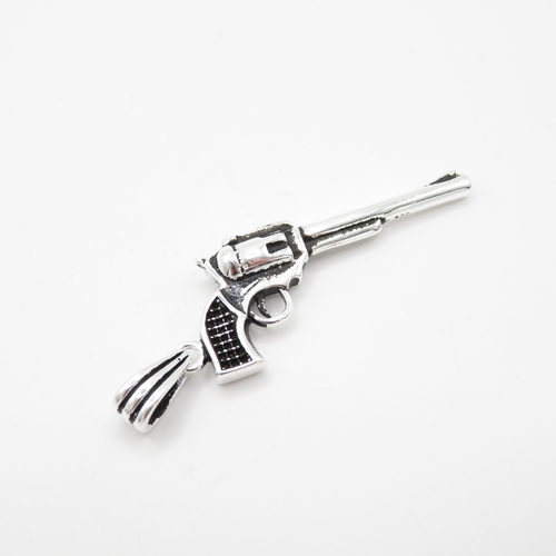 Sterling Silver 925 Gun Pendant (7.8g) 40mm Length