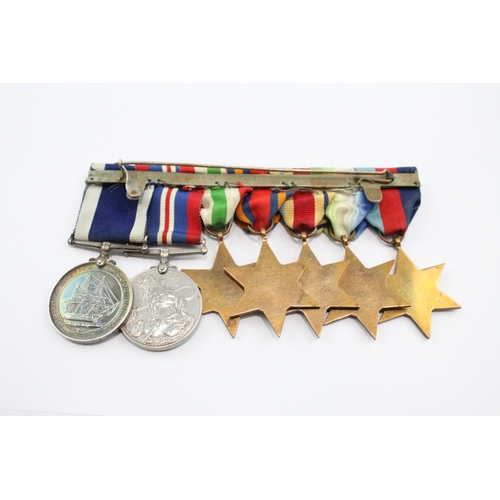 WW2 Royal Navy Marine Long Service Mounted Medal Group Inc Atlantic ...