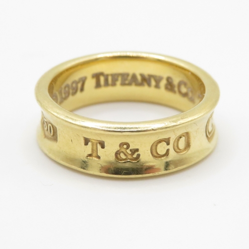 113 - 18ct gold tiffany & co ring (6.7g) Size N 1/2
