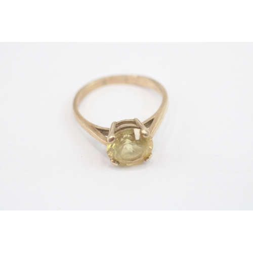 70 - 9ct gold citrine dress ring (3.2g) Size P