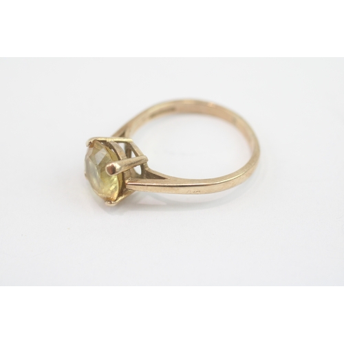 70 - 9ct gold citrine dress ring (3.2g) Size P