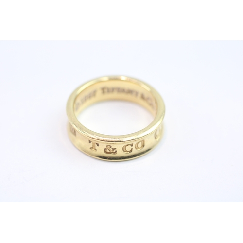 113 - 18ct gold tiffany & co ring (6.7g) Size N 1/2