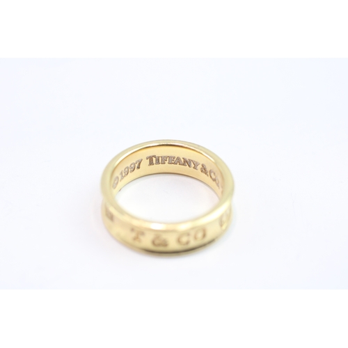 113 - 18ct gold tiffany & co ring (6.7g) Size N 1/2