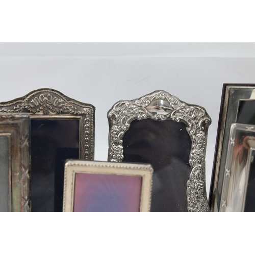 388 - 6 x Vintage Hallmarked .925 Sterling Silver Small Photograph Frames (664g)