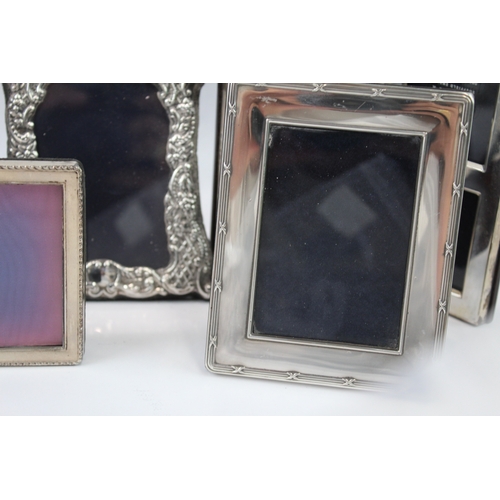 388 - 6 x Vintage Hallmarked .925 Sterling Silver Small Photograph Frames (664g)