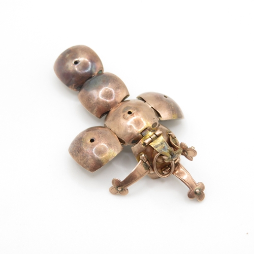 280 - 9ct gold and silver masonic ball (6.3g)