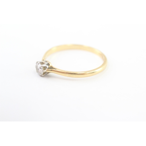 249 - 18ct gold & platinum diamond solitaire ring (2.1g) Size S