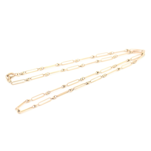 252 - 9ct gold antique fancy bar link chain necklace (5.9g)