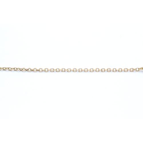 287 - 9ct gold antique amethyst and seed pearl necklace (3.8g)
