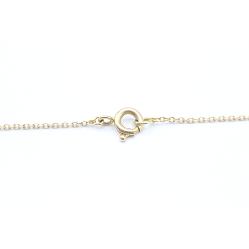 287 - 9ct gold antique amethyst and seed pearl necklace (3.8g)