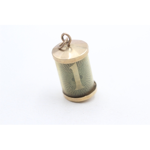 45 - 9ct gold 1 pound note charm pendant (2.7g)