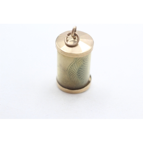 45 - 9ct gold 1 pound note charm pendant (2.7g)