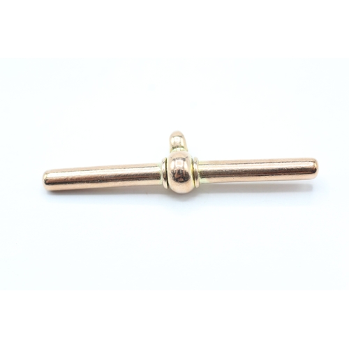 181 - 2 x 9ct gold t bar pendants (5.2g)