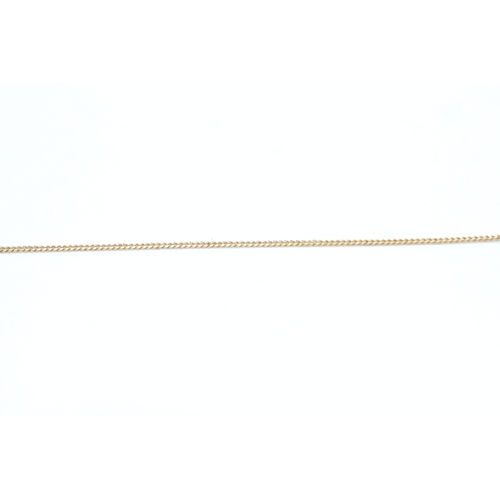182 - 9ct gold diamond pendant on chain (1.1g)