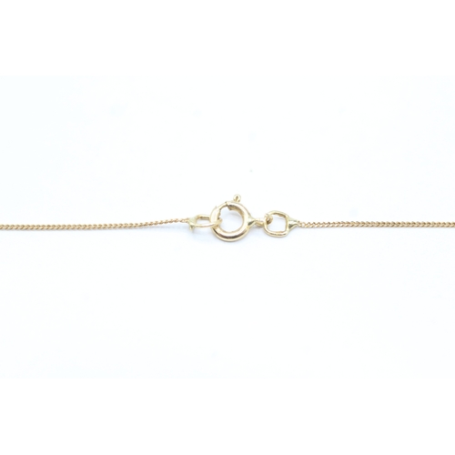 182 - 9ct gold diamond pendant on chain (1.1g)