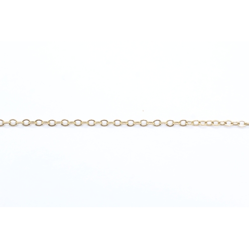 191 - 9ct gold malachite pendant on chain (2.9g)