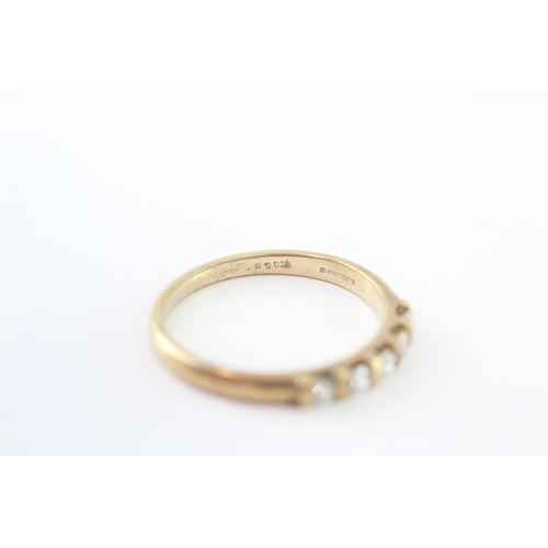 210 - 9ct gold diamond half eternity ring (2.4g) Size Q