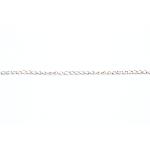 221 - 9ct gold diamond bar pendant on chain (2.2g)