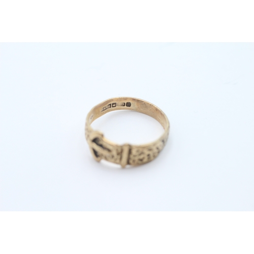 51 - 9ct gold vintage buckle ring (1.7g) Size J