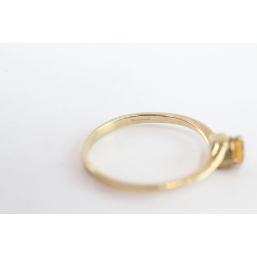 59 - 9ct gold citrine solitaire ring (2.1g) Size V