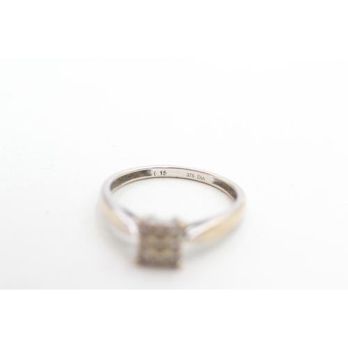 18 - 9ct white gold diamond dress ring (1.5g) Size L