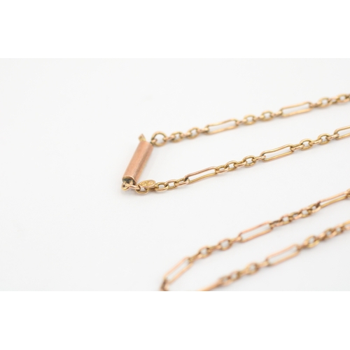 47 - 9ct gold antique fancy belcher chain necklace (3.1g)
