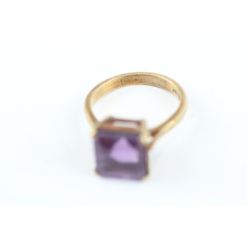 12 - 9ct gold amethyst dress ring by Cropp & Far (3.1g) Size I