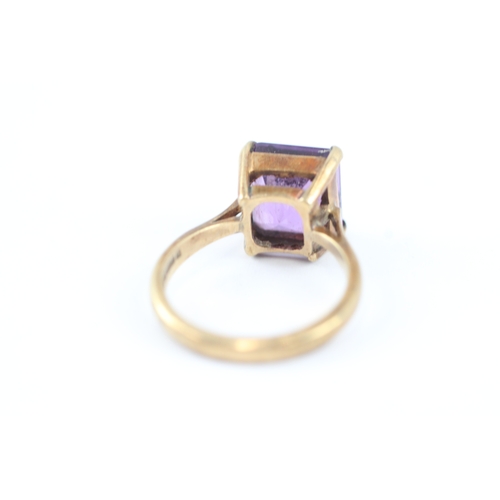 12 - 9ct gold amethyst dress ring by Cropp & Far (3.1g) Size I