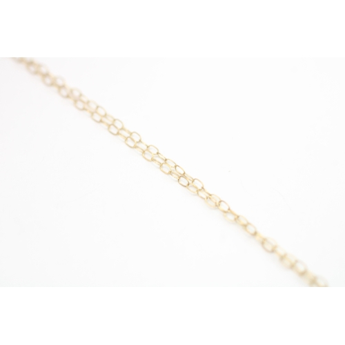 24 - 9ct gold opal pendant necklace (1.6g)