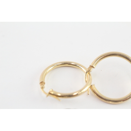 25 - 2x 9ct gold hoop earrings (2.8g)
