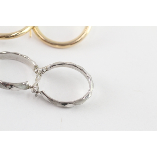 25 - 2x 9ct gold hoop earrings (2.8g)