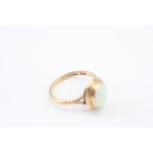 27 - 9ct gold vintage opal dress ring (1.5g) Size H