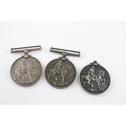 WW1 War Medals To Pte Park R. Lanc. R, Feigham Sto 1 R.N. & Gnr Rutherford R.A
