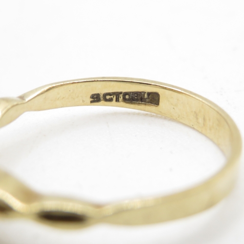 10 - 9ct gold and prasiolite dress ring (3.1g) Size M