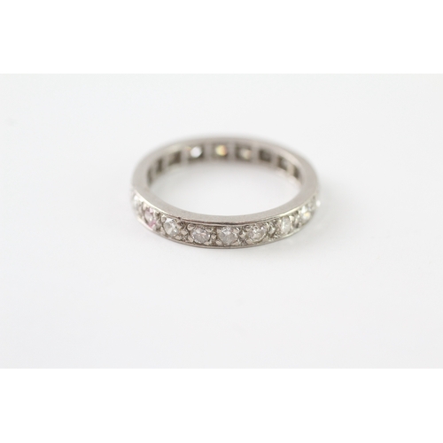 26 - 18ct white gold diamond full eternity ring (3.2g) Size M