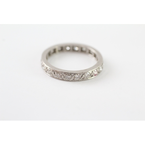 26 - 18ct white gold diamond full eternity ring (3.2g) Size M