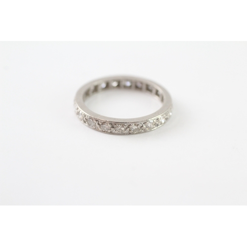 26 - 18ct white gold diamond full eternity ring (3.2g) Size M