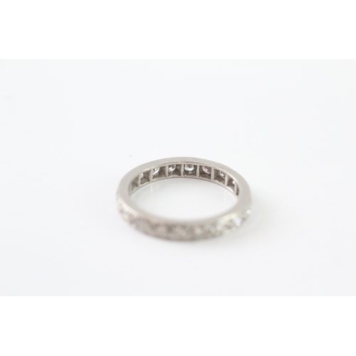 26 - 18ct white gold diamond full eternity ring (3.2g) Size M