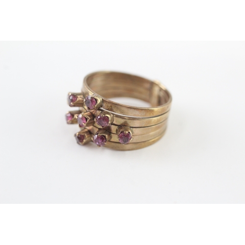 41 - 7ct gold amethyst hareem ring (4.4g) Size P
