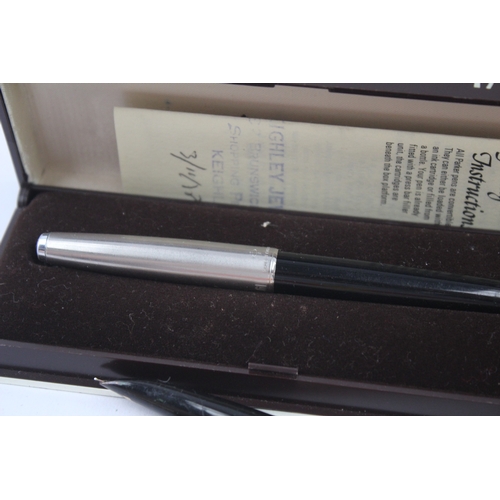 4 x Vintage Parker 61 Fountain Pens w/ 14ct Gold Nibs WRITING Inc Boxed Etc