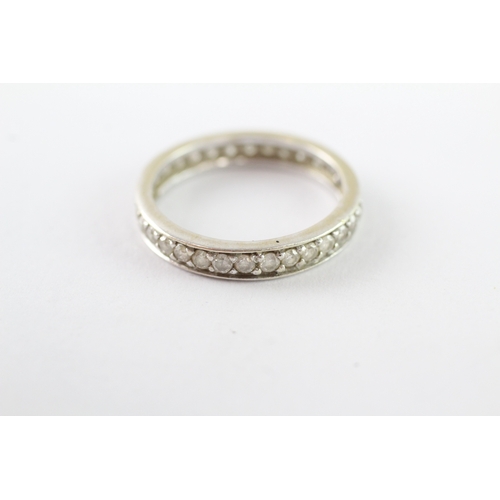38 - 9ct gold diamond full eternity ring (2.8g) Size P